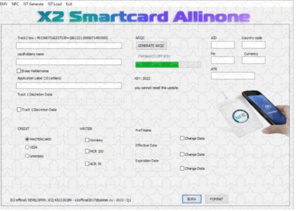 EMV X2 Smartcard All In One Software